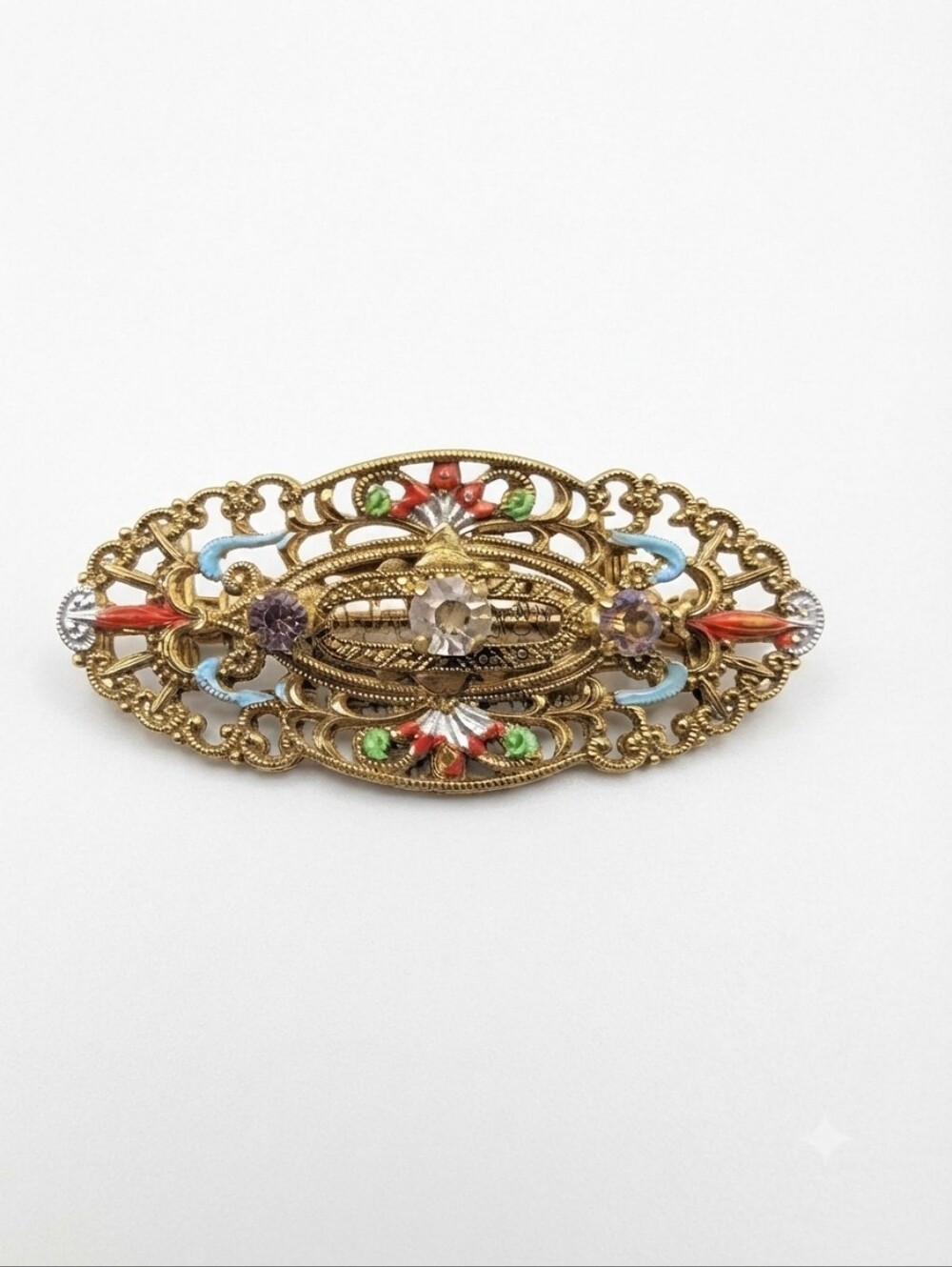 Vintage Art Deco Filigree Brooch